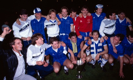 Everton celebrate after seeing off Rapid Vienna in Rotterdam.