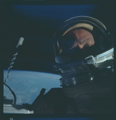 Buzz Aldrin's selfie from space.