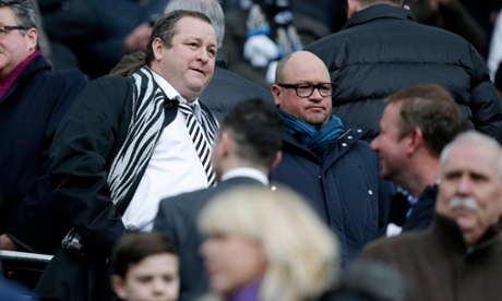 Mike Ashley at  a football match