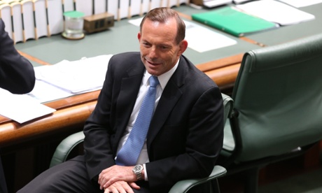 Tony Abbott during question time.
