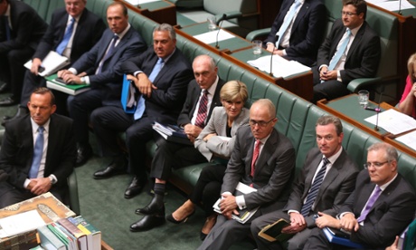 The government front bench listens to madman speaker after question time.
