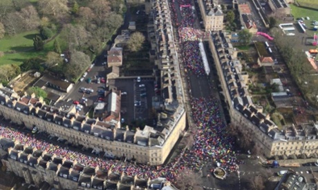 View from the air: The Bath Half marathon, as seen by the Wiltshire Air Ambulance