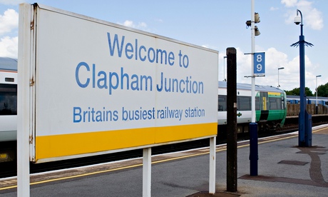 Britain’s most ungrammatical railway sign? Clapham Junction station, London