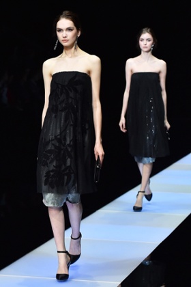 Giorgio Armani show at Milan fashion week