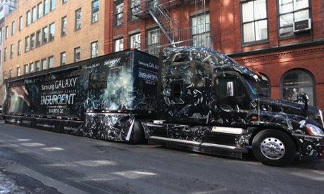 The truck containing the Insurgent game.