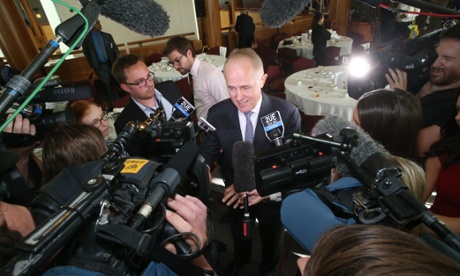 Communications Minister Malcolm Turnbull at International Women's day UN Breakfast 2015.