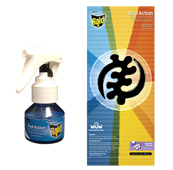 The SC Johnson WOW product, Raid Dual Action Insect Repellent and Home Freshener