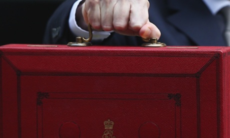George Osborne holding his budget box on Wednesday