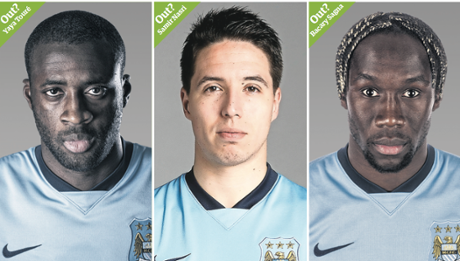 Samir Nasri, Yaya Touré and Bacary Sagna