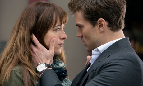 Jamie Dornan and Dakota Johnson in Fifty Shades of Grey. 