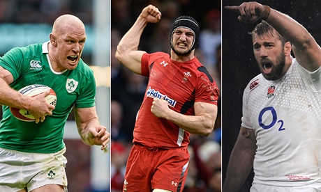 Ireland's Paul O'Connell, Wales skipper Sam Warburton and England captain Chris Robshaw.