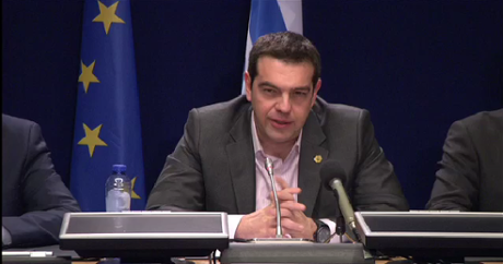 Alexis Tsipras at the Brussels summit