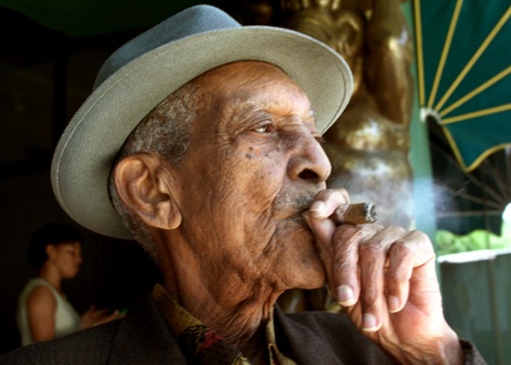 Buena Vista Social Club musician Francisco Repilado, known as Compay Segundo, aged 94 in 2001