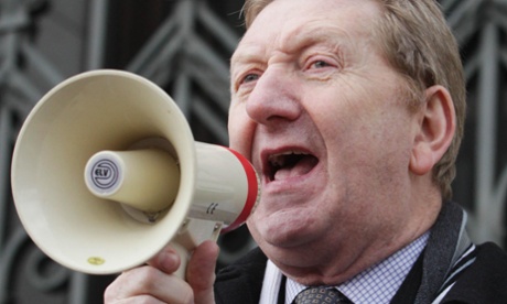 Len McCluskey with megaphone