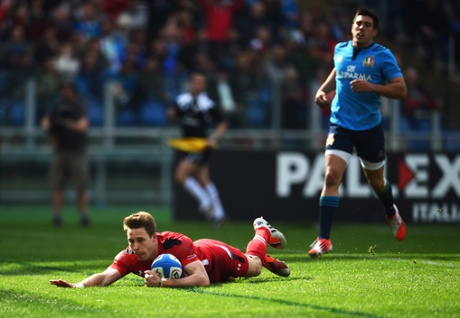 Before diving over it.