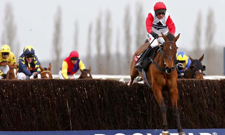 Carruthers and Nico de Boinville on the way to winning the Ultima Chase at Newbury