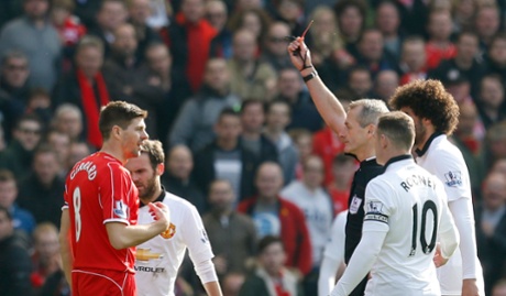 Gerrard's sent off.