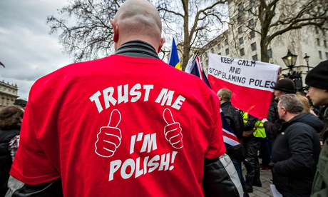 Demonstration against the discrimination of Polish people in London and UK