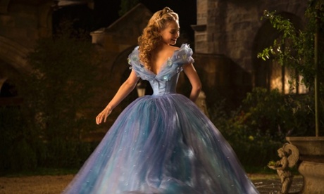 Cinderella film still with Lily James.