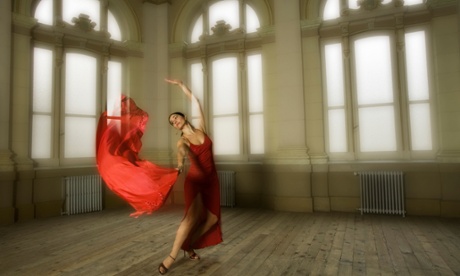 Dancer in a red dress