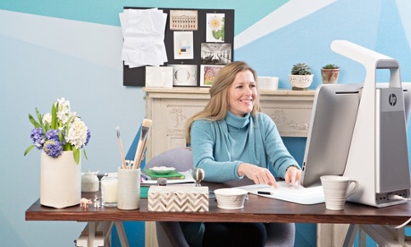 Designer, cook and author Sophie Conran using the HP Sprout.