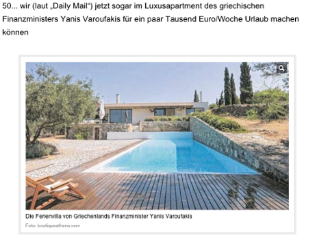 Yanis Varoufakis's retreat