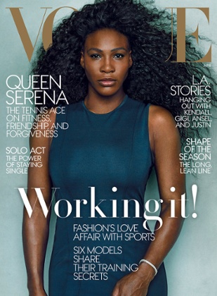 Serena Williams on the cover of Vogue, April 2015