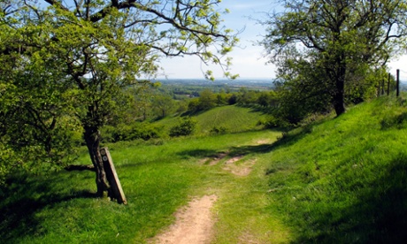 A footpath in the Clent Hills, Worcestershire,  UK, 2013.