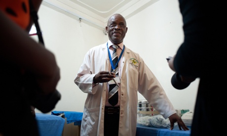 Medical staff at Pillars Medical Centre in Kampala.