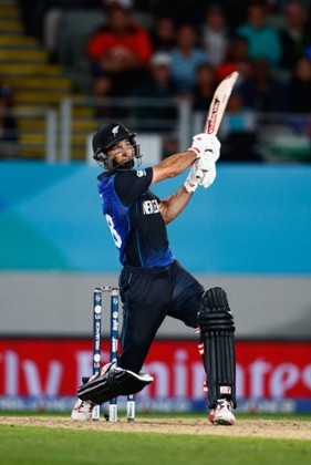 Thwack. New Zealand are in the World Cup Final courtesy of the bat of Grant Elliott.
