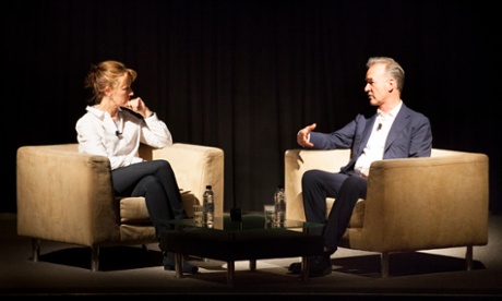 Nick Broomfield in conversation with Francine Stock at a Guardian Live screening of his film Tales of the Grim Sleeper, Amnesty International, London 23 March 2015.