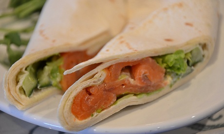 Smoke salmon wrap