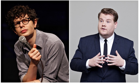 Simon Amstell and James Corden