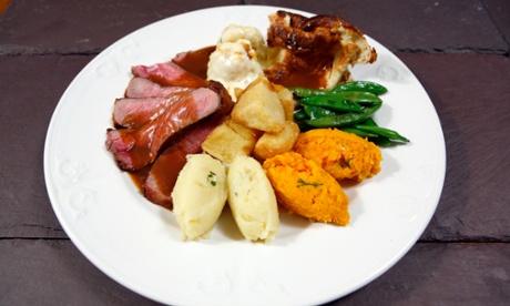 A Sunday roast plated feast