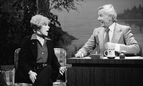 Joan Rivers with Tonight Show host Johnny Carson