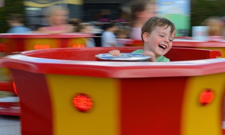 ProfessorPaxo's little boy in a spin at the Big Feastival, Oxfordshire