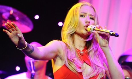 Universal's Iggy Azalea performs at the Clive Davis Pre-Grammy Gala Press Day.