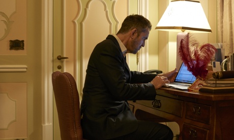Rupert at Somerset Maugham’s desk