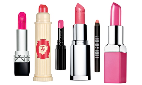 pink lipstick lineup
