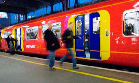 A South West Trains train at Waterloo