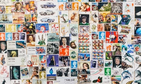 Stamps in the post room at work