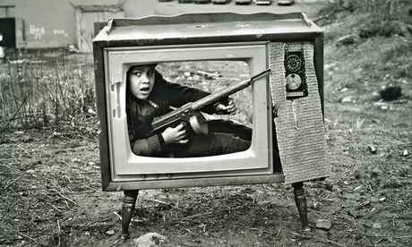 Arthur Tress photo boy in tv set boston 1972
