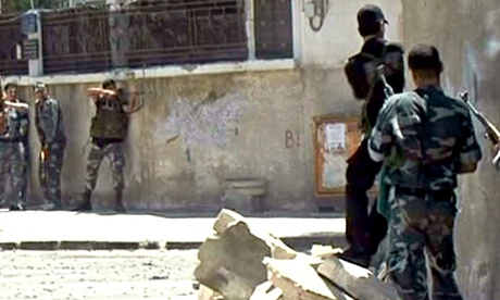 Syrian security forces in Damascus