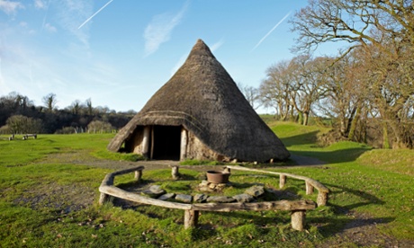 A roundhouse at Castell Henllys, Pembrokeshire.