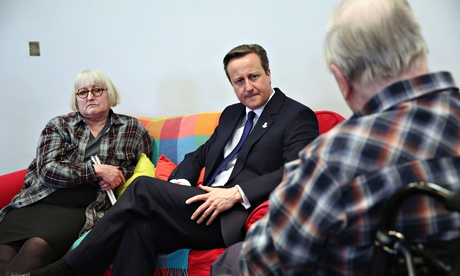 David Cameron speaks to members of Age UK.
