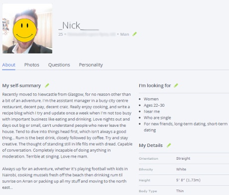 Nick's profile
