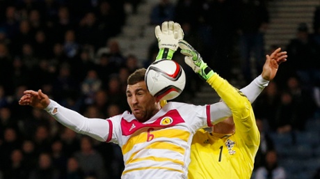 James McArthur in action with Michael McGovern.