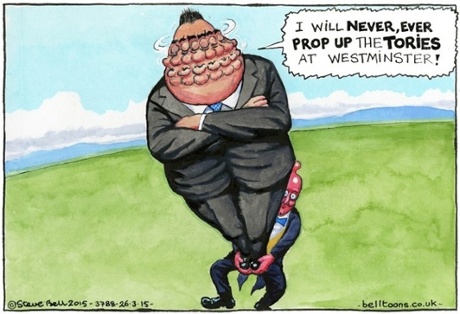 Steve Bell on Alex Salmond and the Conservatives – cartoon