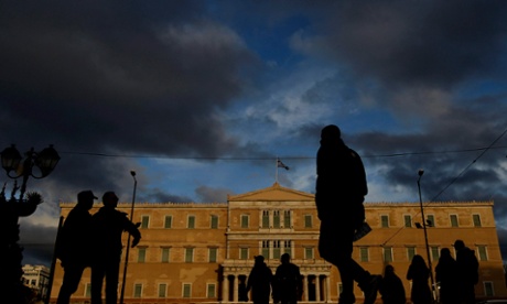 The Greek Parliament building in Athens.