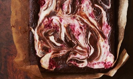 Dark chocolate brownies with raspberry goat's cheese swirl from the 10 best chocolate recipes published on 23 March 2013.